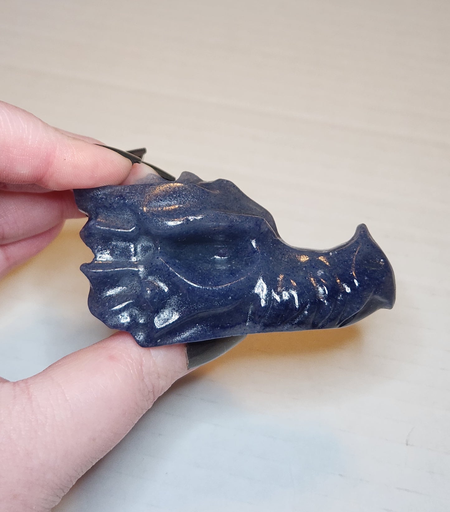 Blue Aventurine Dragon Head
