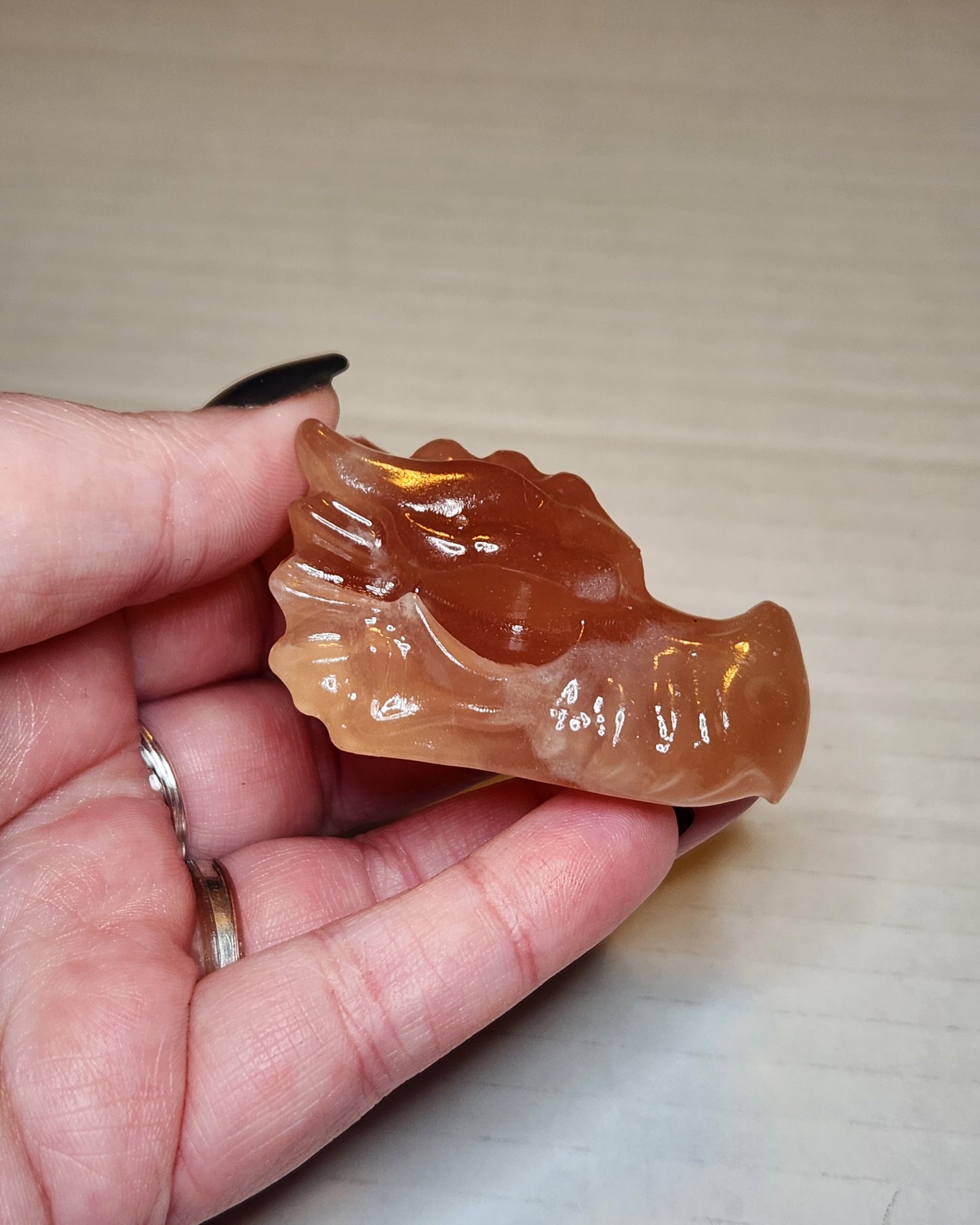Honey Calcite Dragon Head