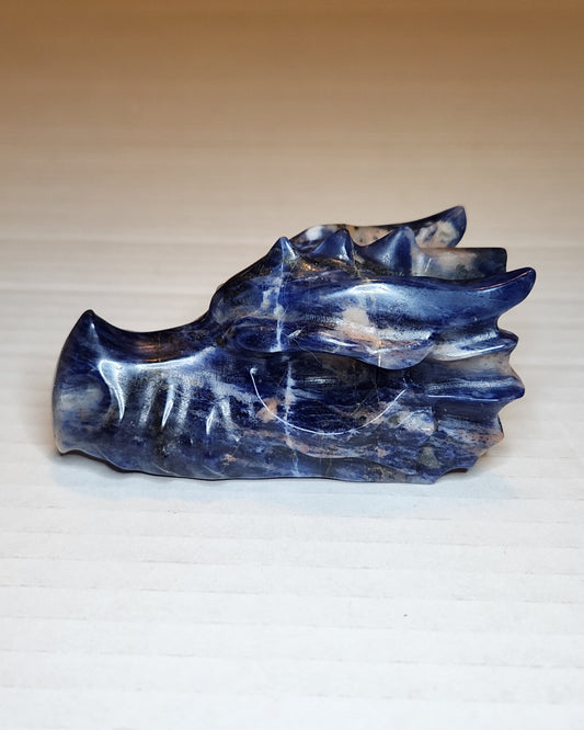 Sodalite Dragon Head
