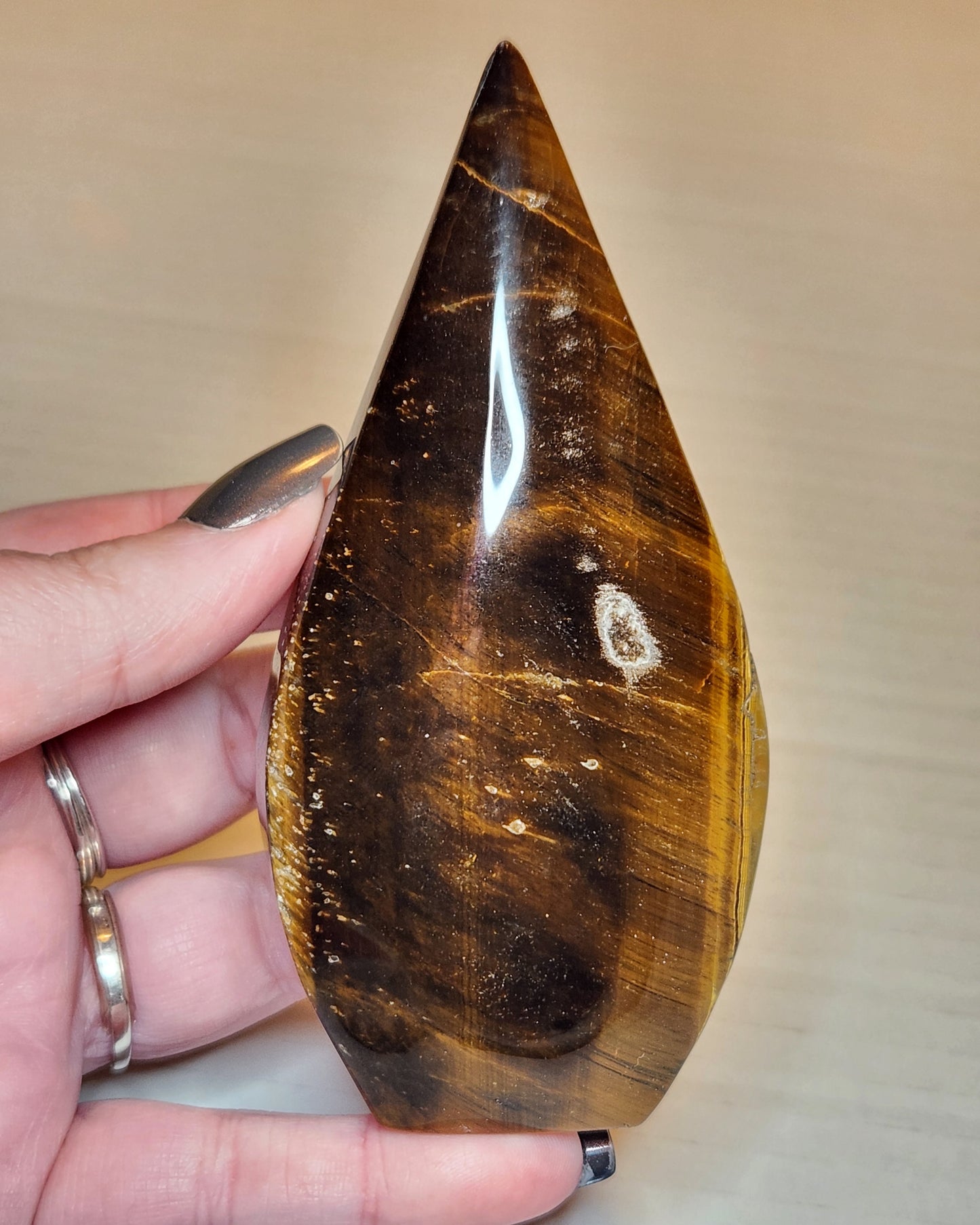 Tiger Eye Tear Drop Flame