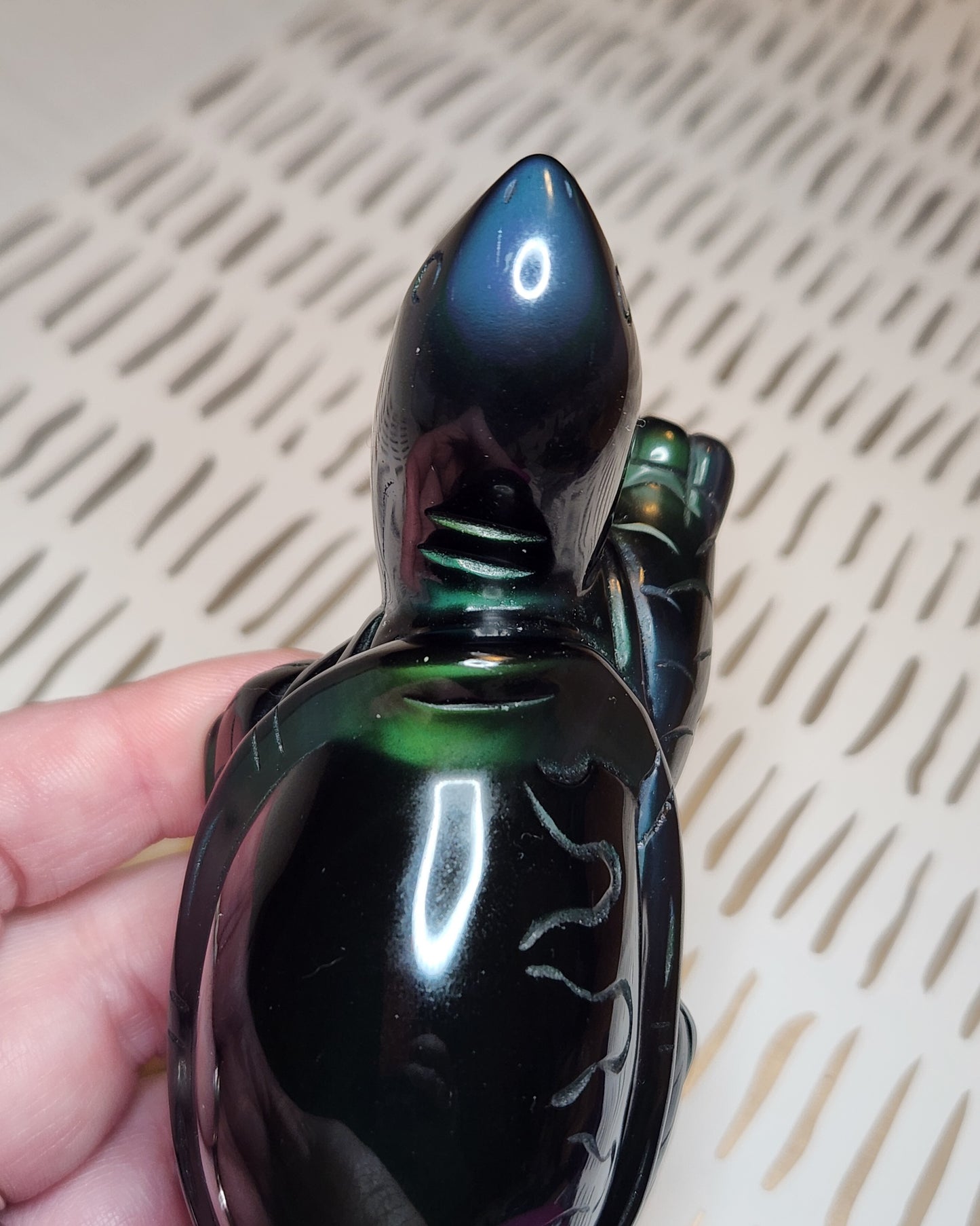 Rainbow Obsidian Turtle