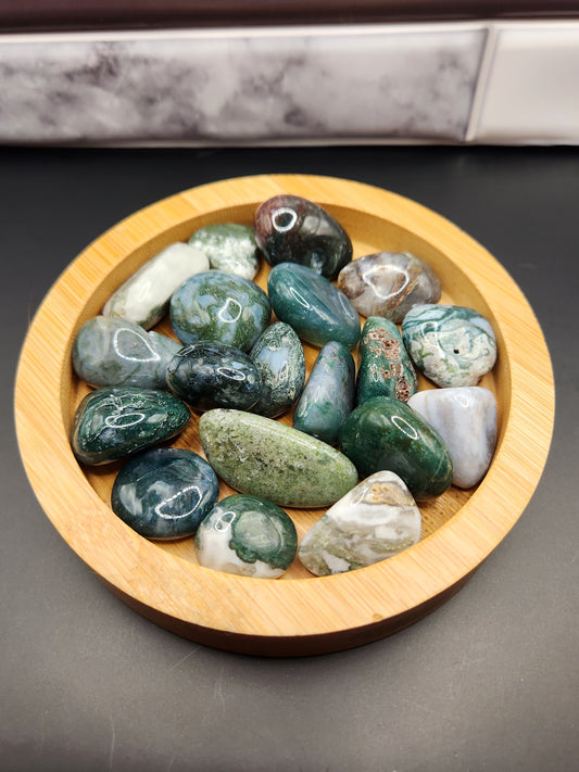 Moss Agate Tumble