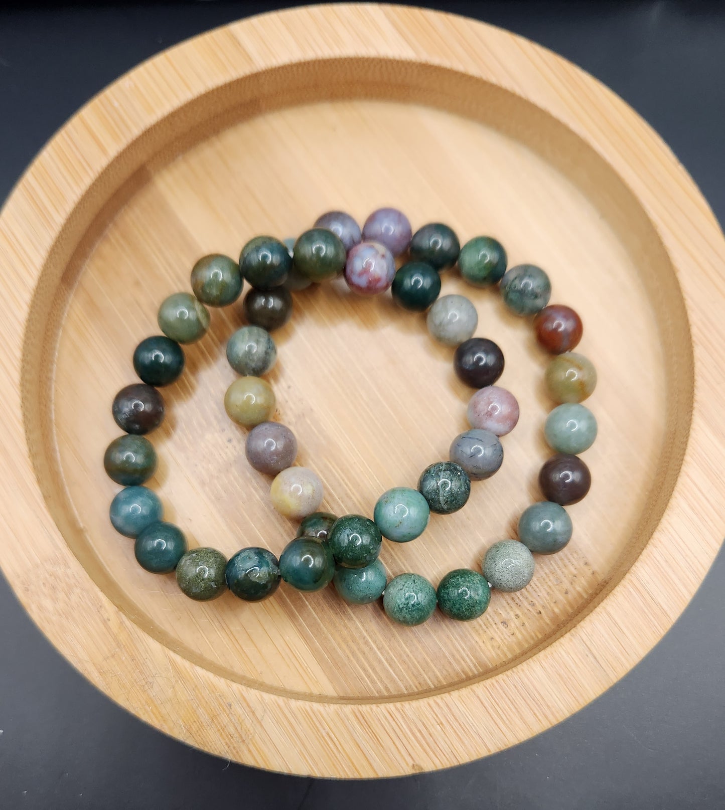 Colorful Moss Agate Bracelet - 8mm